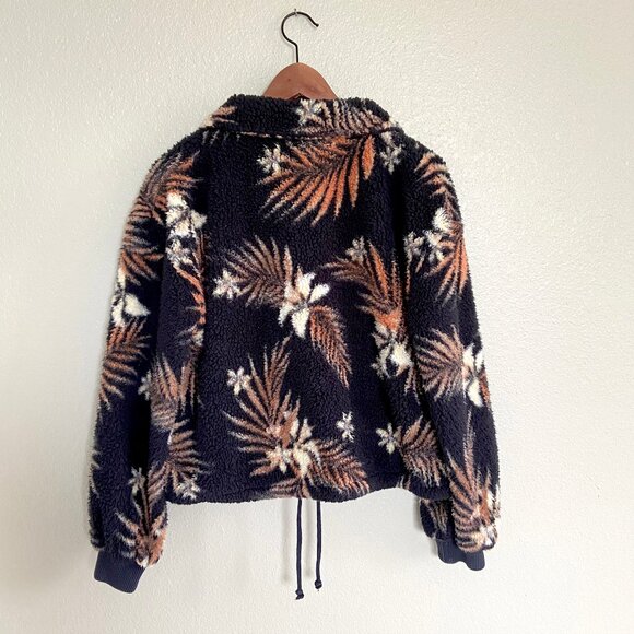 Billabong Size M Time Off Fleece Half Zip Pullover Sherpa Jacket Gorpcore - Picture 2 of 8